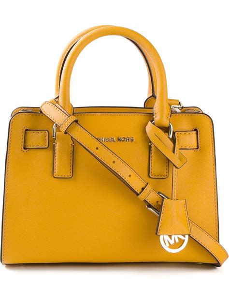 michael kors yellow bag with studs|Michael Kors small shoulder bag.